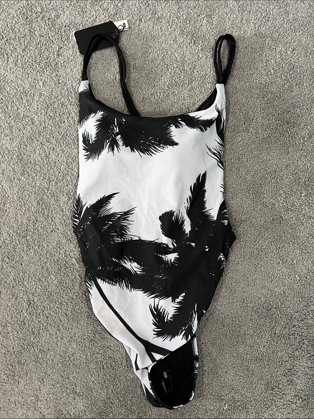 Black & White Palm-Print One-Piece Swimsuit - Women's Swim